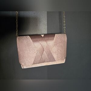 Evening Clutch in Pink Satin